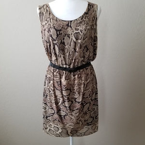 MNG by Mango Snake Print Faux Wrap Dress - 8